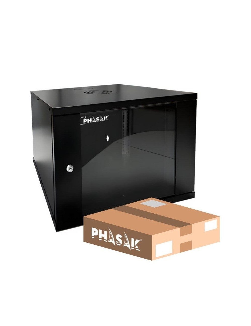 Armario Rack Mural Desmontado Phasak PHO 2007D/ 19'/ Altura 7U