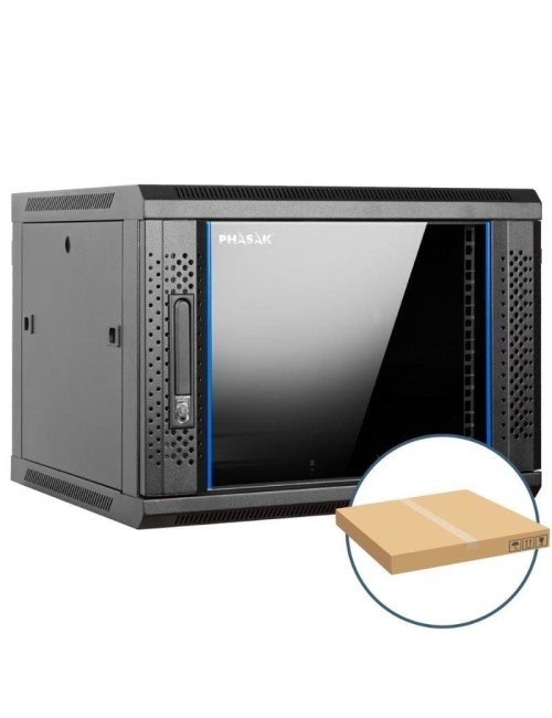 Armario Rack Mural Desmontado Phasak PHO 2106D/ 19'/ Altura 6U