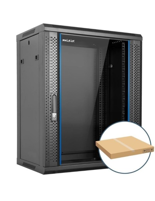 Armario Rack Mural Desmontado Phasak PHO 2216D/ 19'/ Altura 16U