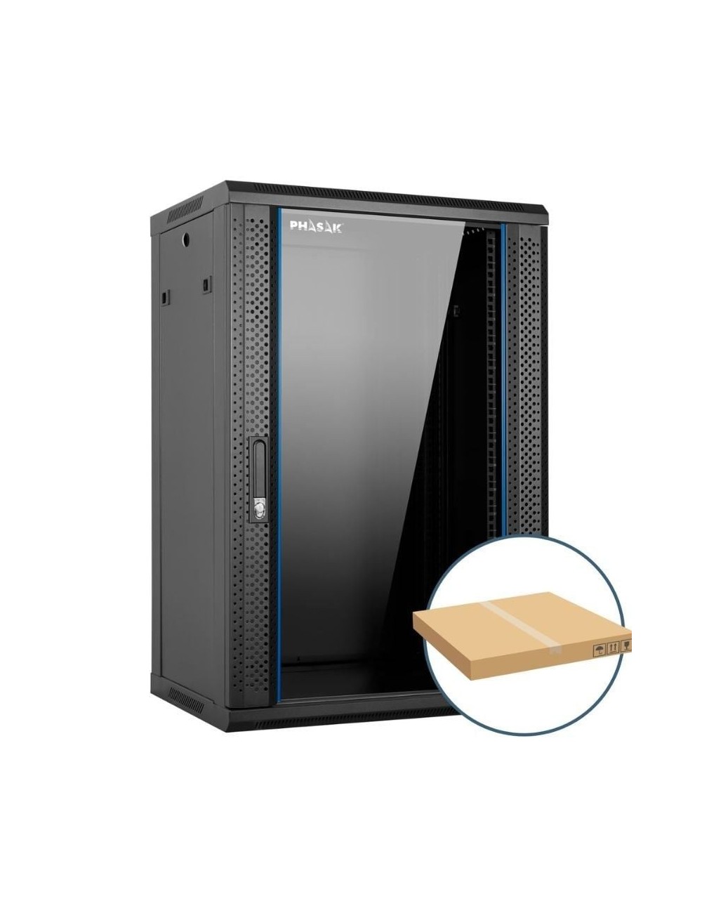 Armario Rack Mural Desmontado Phasak PHO 2220D/ 19'/ Altura 20U
