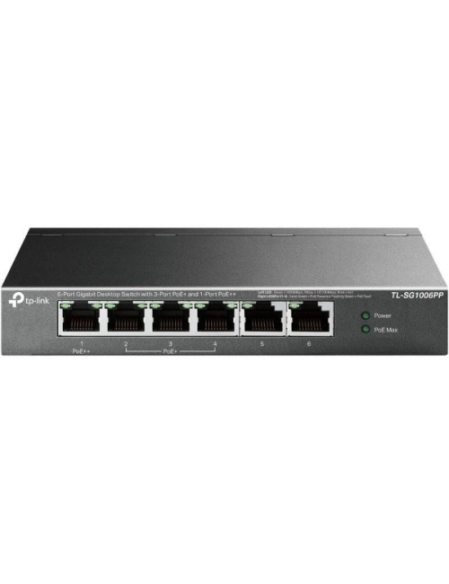 Switch TP-Link TL-SG1006PP 6 Puertos/ RJ-45 10/100/1000/ PoE++