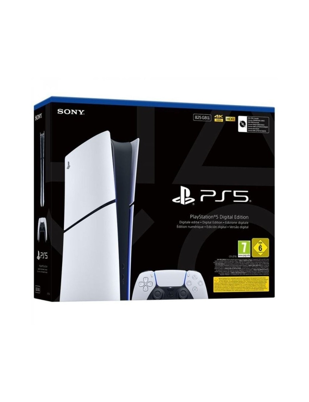 Consola Sony Playstation 5 - PS5 Slim Digital 825GB/ Incluye Mando Dual Sense/ Chassis E