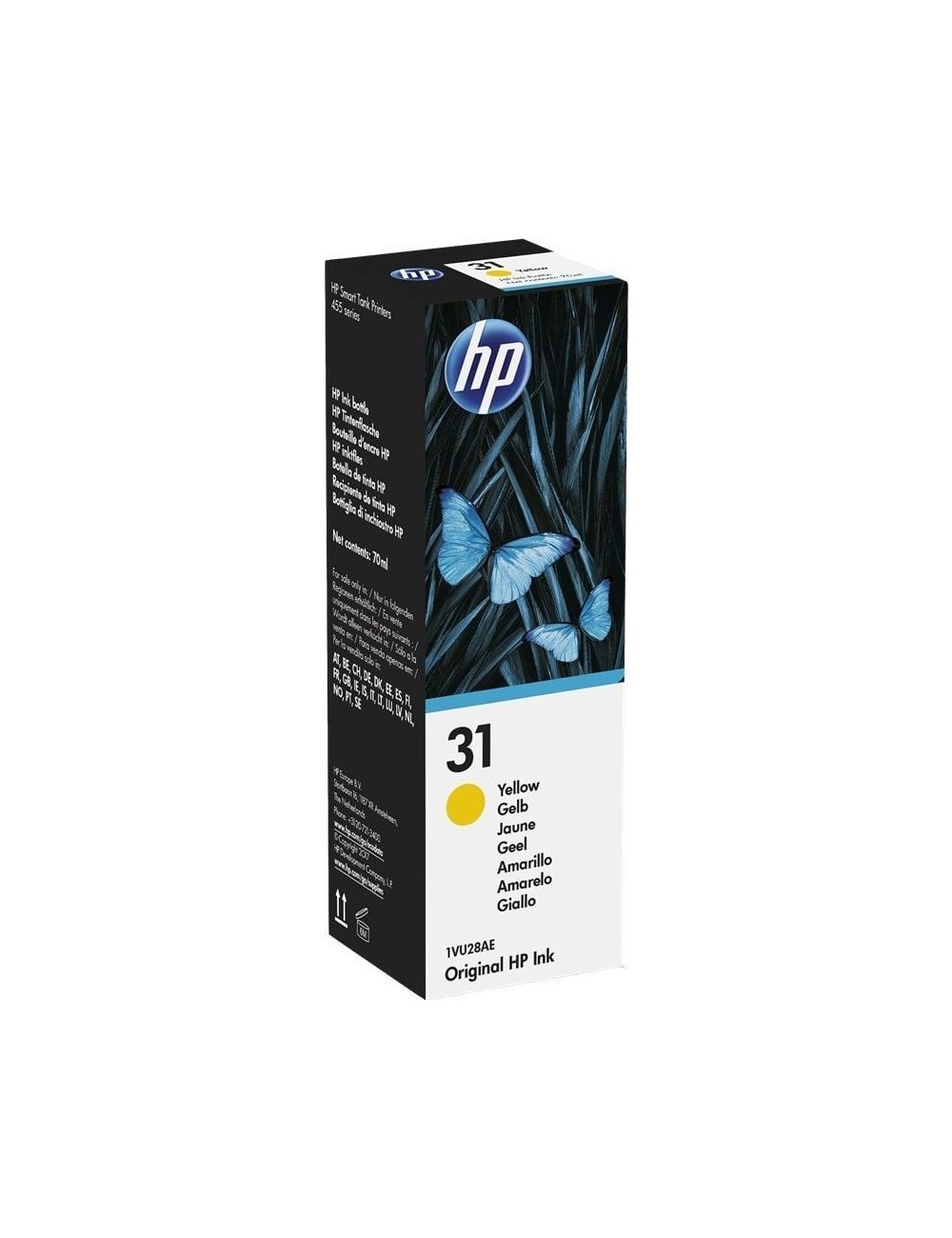 Botella de Tinta Original HP nº31/ Amarillo