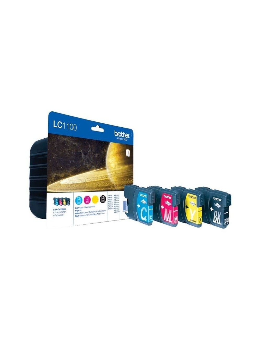 Cartucho de Tinta Original Brother LC-1100VALBP/ Multipack/ Cian/ Magenta/ Amarillo/ Negro