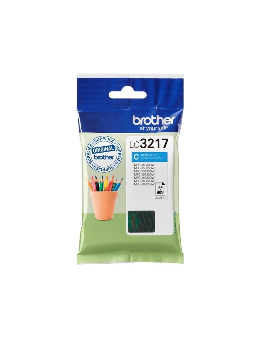 Cartucho de Tinta Original Brother LC-3217C/ Cian