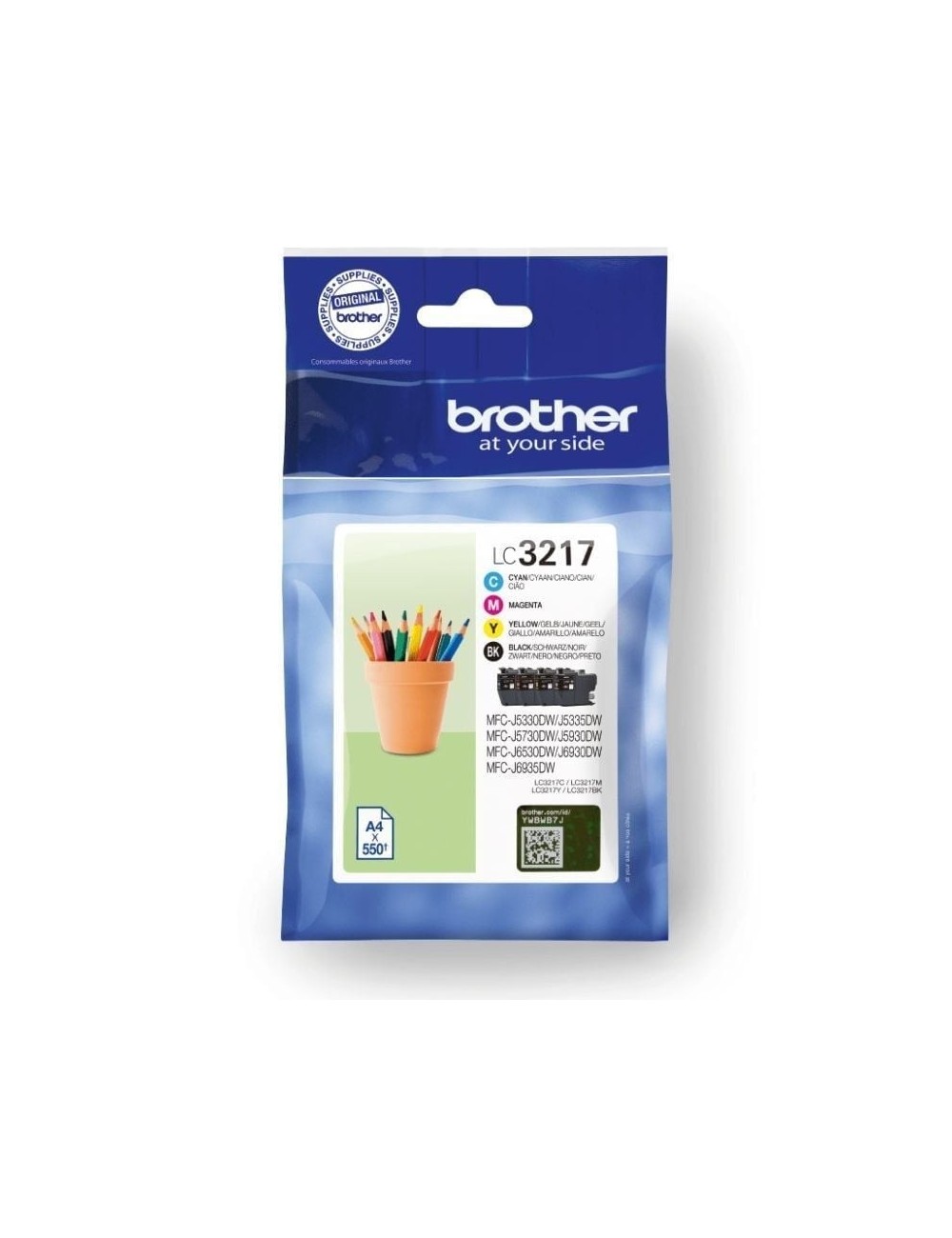 Cartucho de Tinta Original Brother LC3217VAL/ Multipack/ Negro/ Cian/ Magenta/ Amarillo