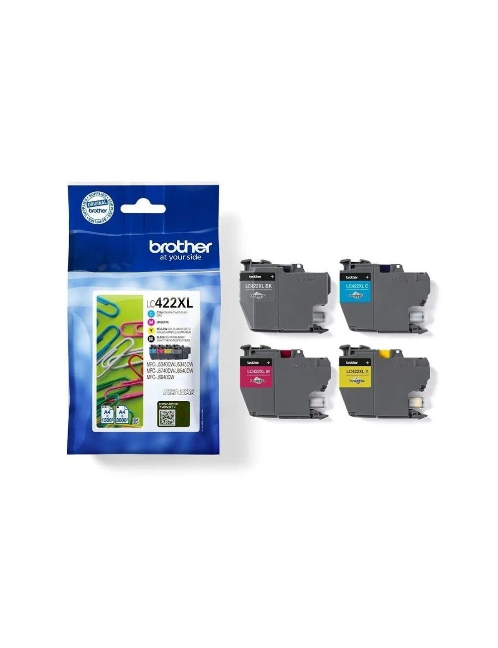Cartucho de Tinta Original Brother LC-422XL Alta Capacidad Multipack/ Cian/ Magenta/ Amarillo/ Negro