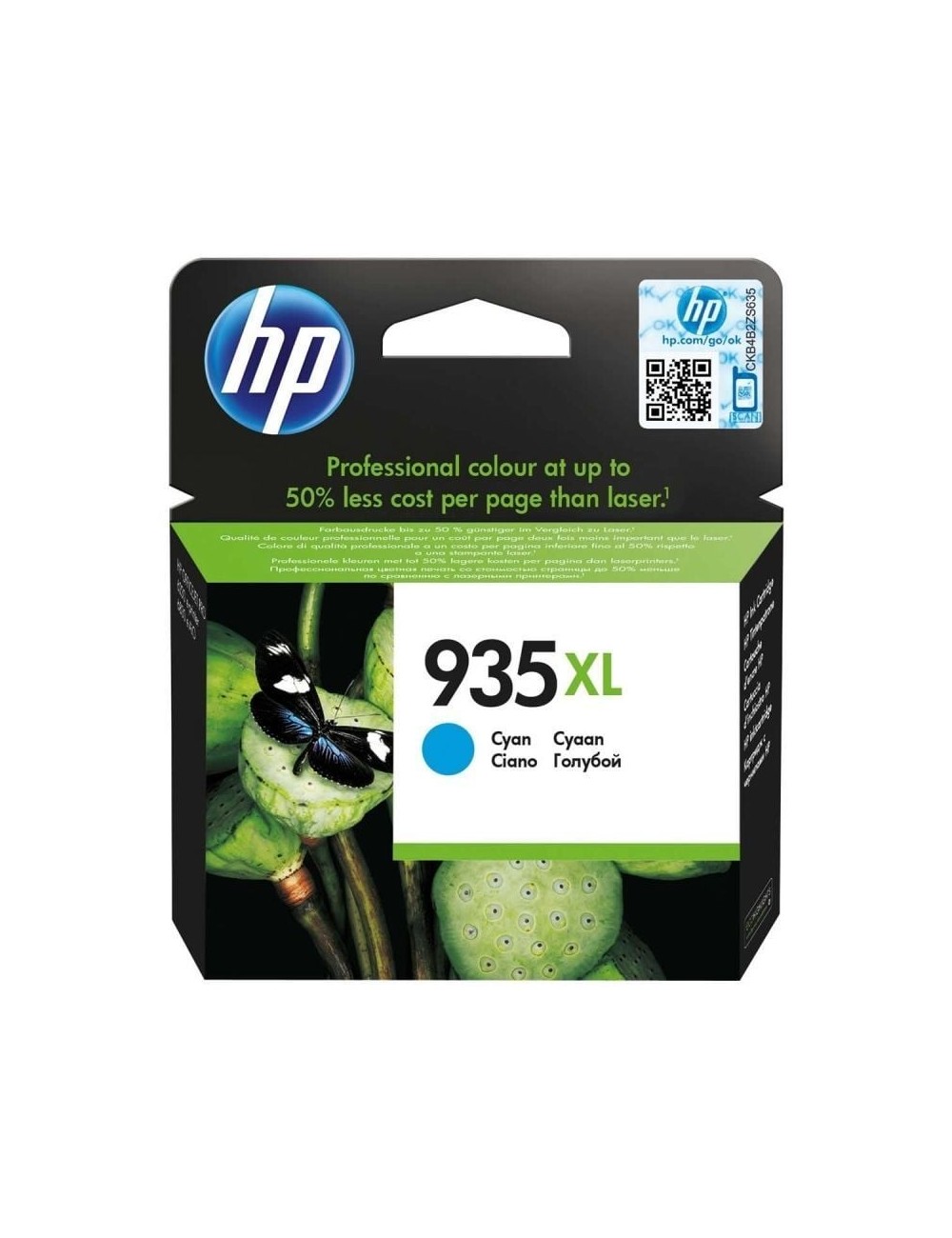 Cartucho de Tinta Original HP nº935 XL Alta Capacidad/ Cian