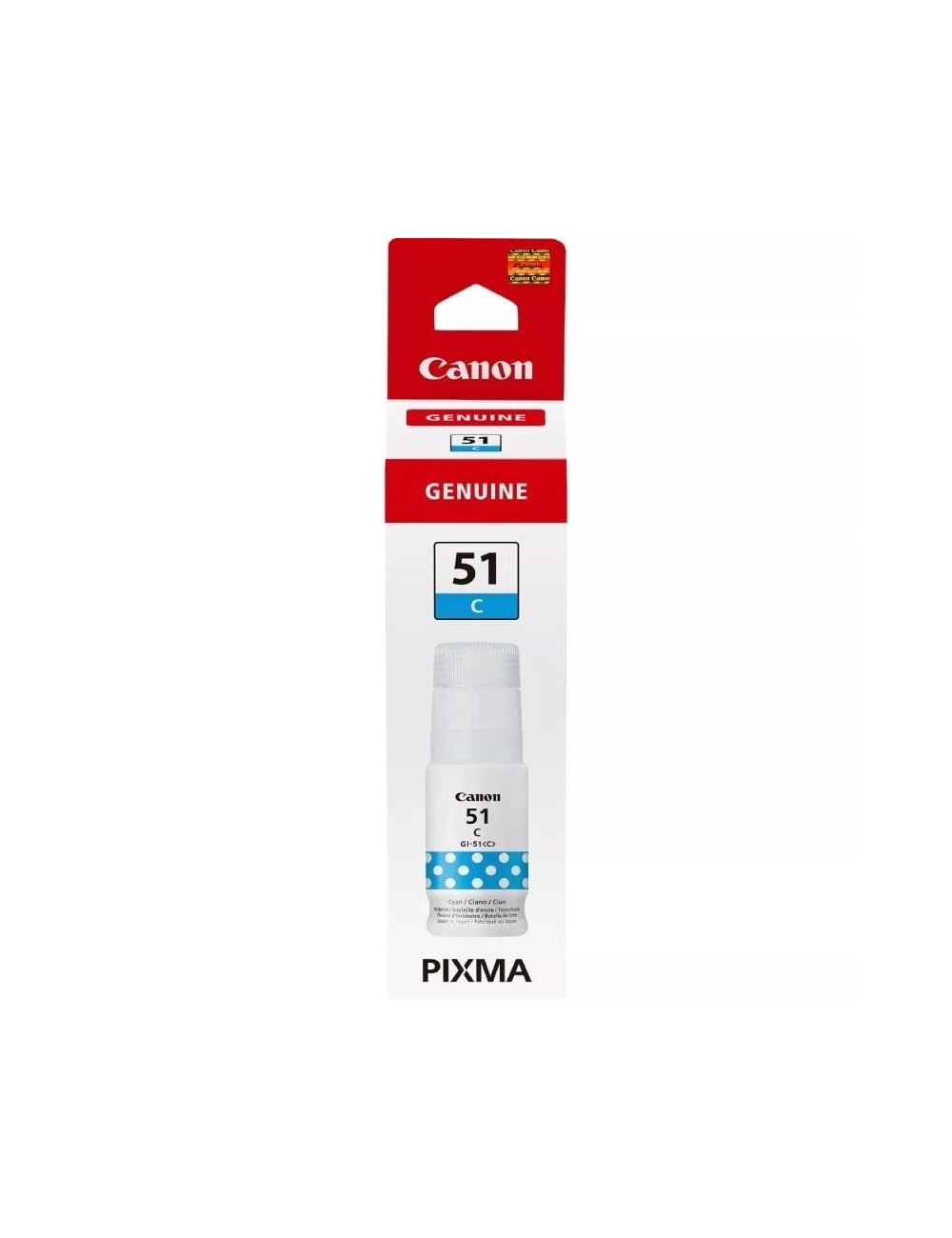 Botella de Tinta Original Canon GI-51/ Cian