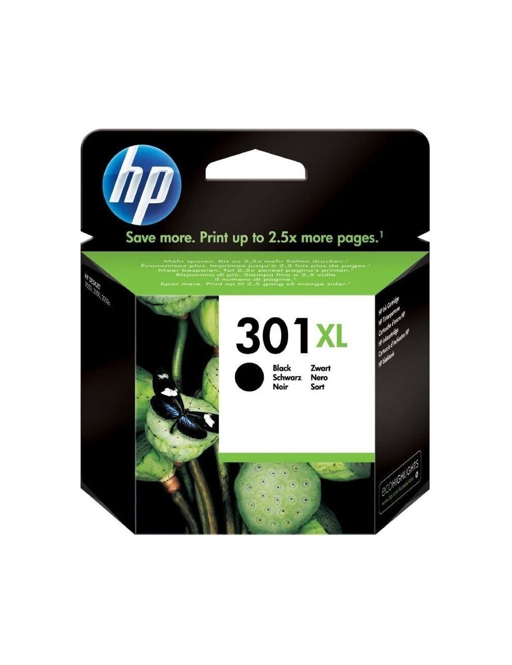 Cartucho de Tinta Original HP nº301 XL Alta Capacidad/ Negro
