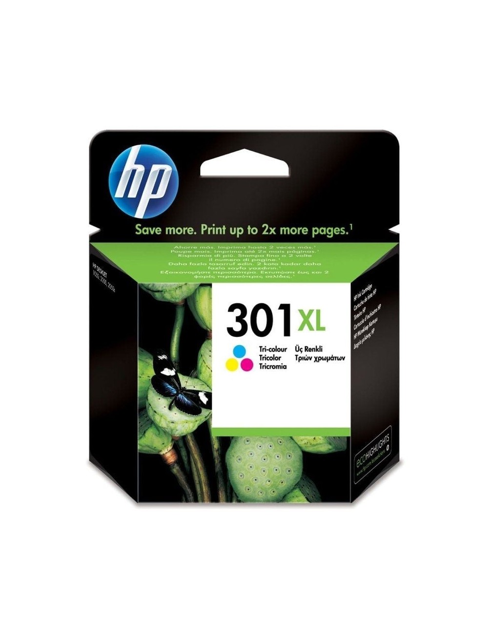 Cartucho de Tinta Original HP nº301 XL Alta Capacidad/ Tricolor