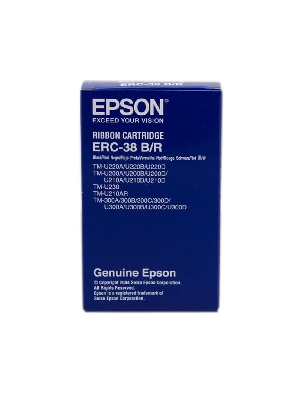 Cinta Nylon Epson ERC-38/ Negro/ Roja