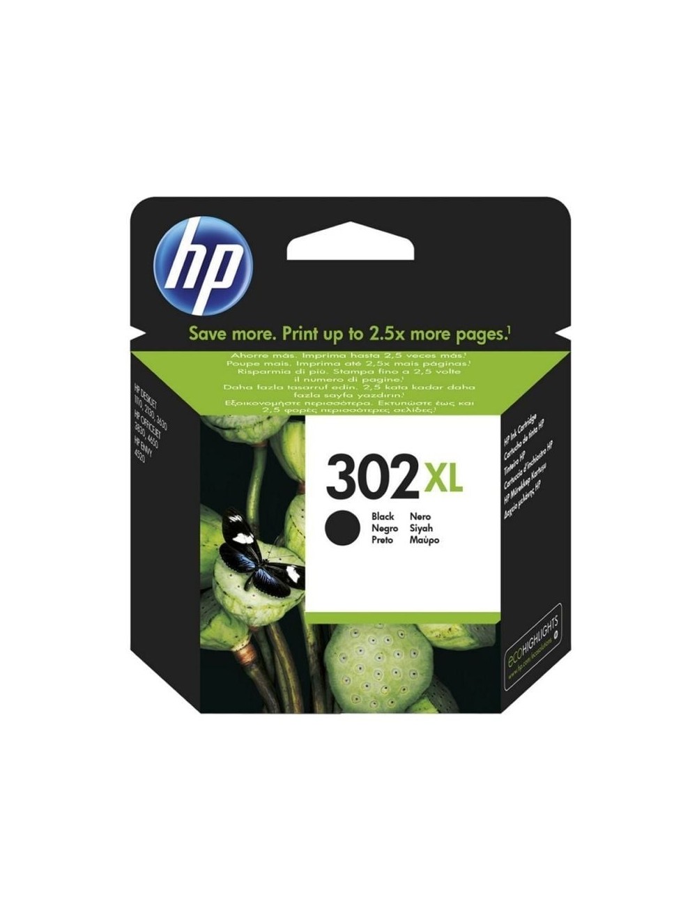 Cartucho de Tinta Original HP nº302 XL Alta Capacidad/ Negro