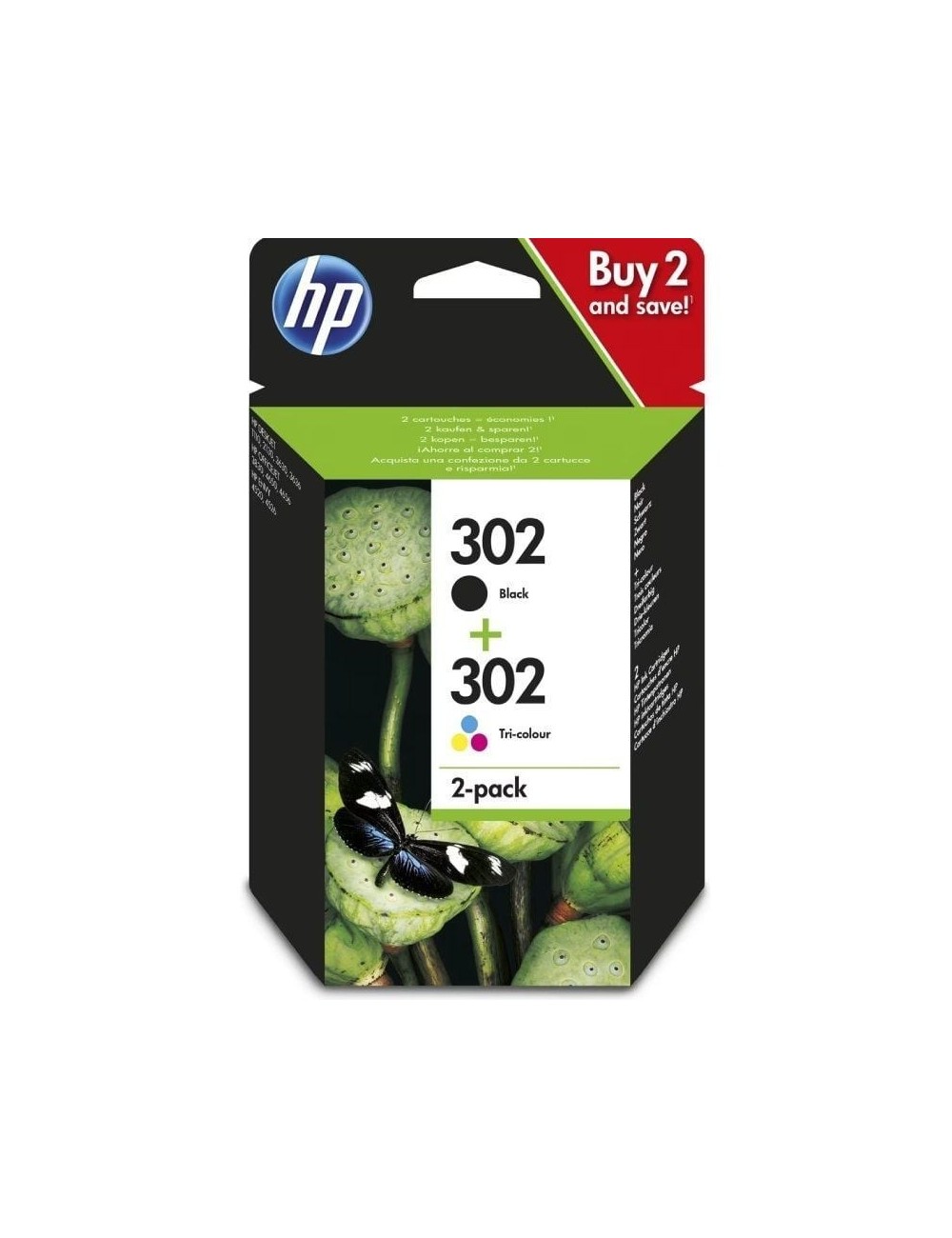 Cartucho de Tinta Original HP nº302 Multipack/ Negro/ Tricolor