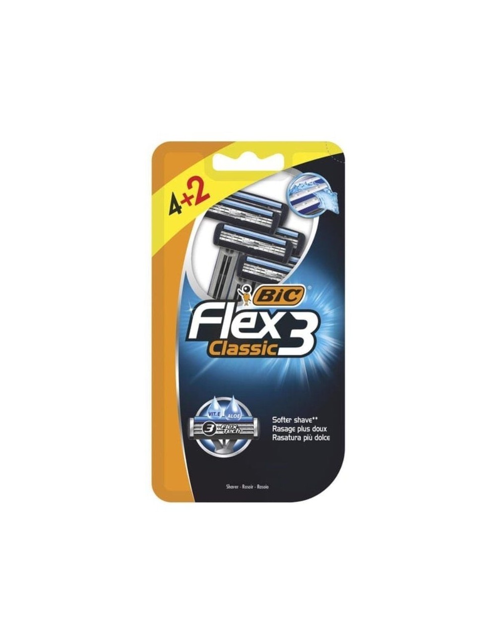 Cuchilla de Afeitar Bic Flex3 Classic/ 6 uds