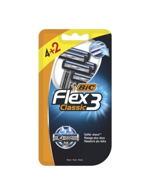 Cuchilla de Afeitar Bic Flex3 Classic/ 6 uds