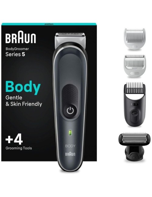 Cortapelos Braun BodyGroomer Series 5 BG5360/ con Batería/ 4 Accesorios