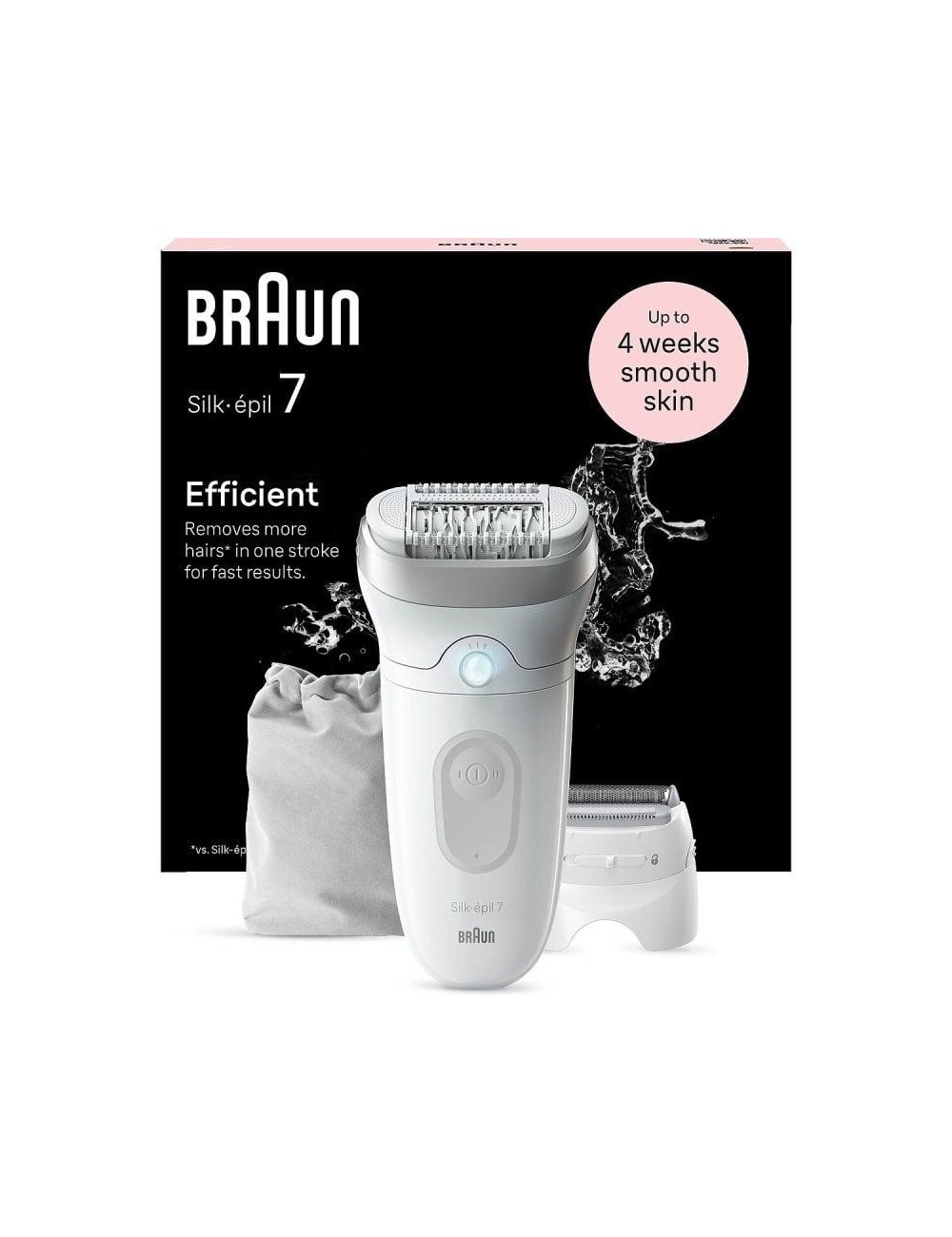 Depiladora Braun Silk Epil Series 7 7-041/ con Batería/ 5 Accesorios