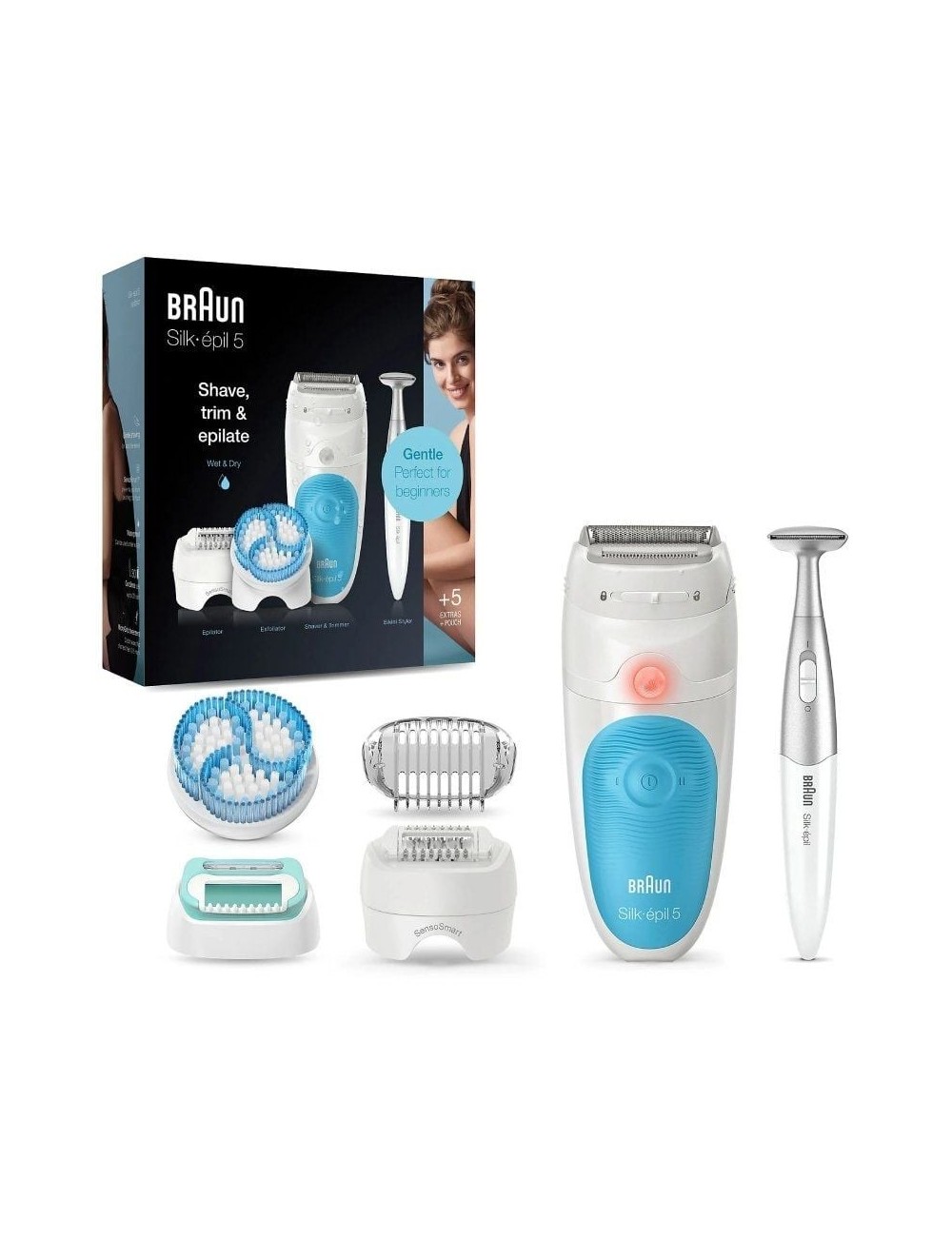Depiladora Braun Silk Epil Series 5 5-815/ Con Batería/ 5 Accesorios