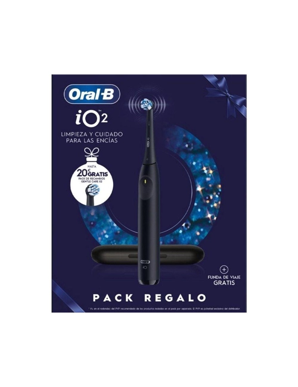 Cepillo Dental Braun Oral-B iO 2/ Incluye 2 Recambios/ Negro