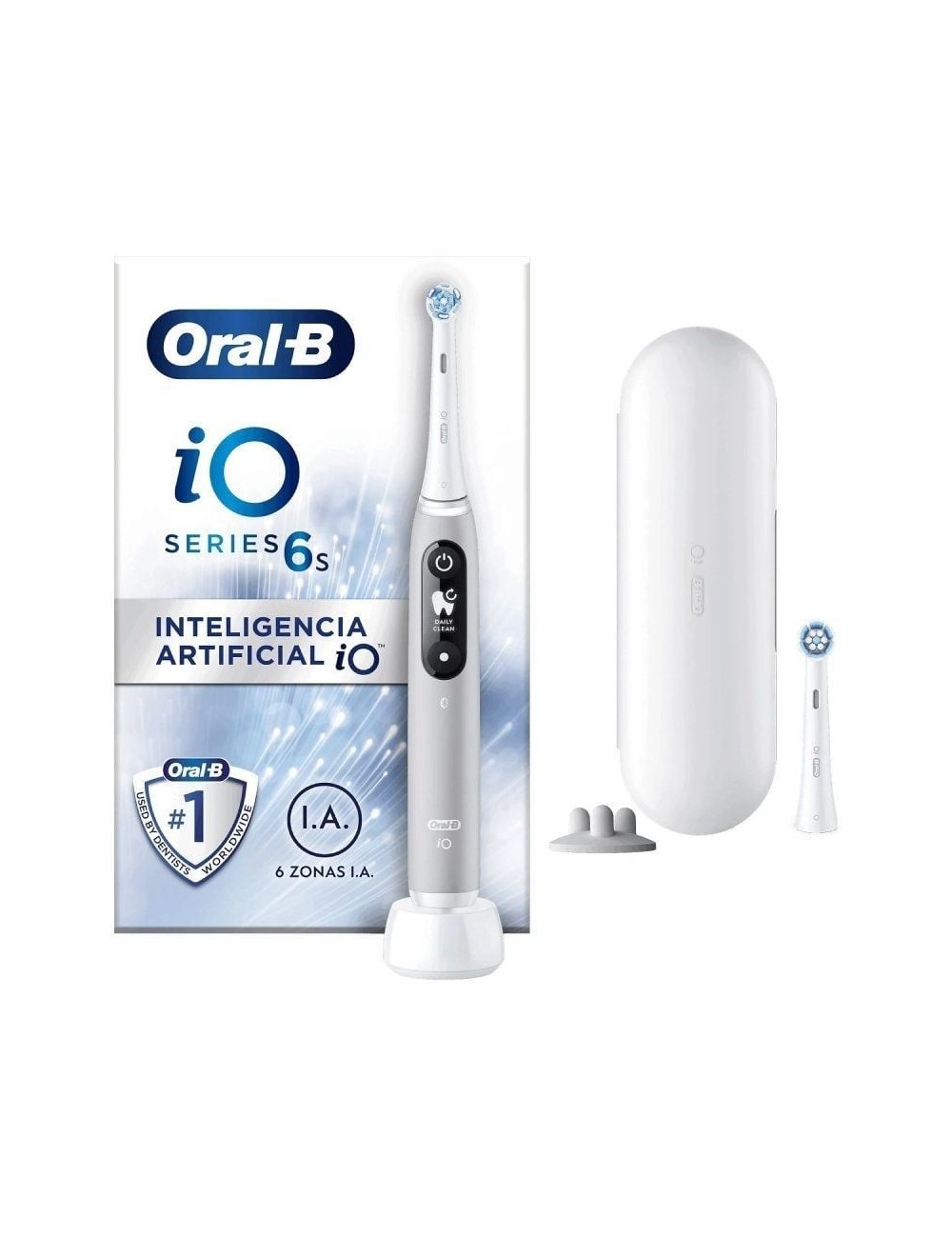 Cepillo Dental Oral-B iO Serie 6S/ Incluye 2 Recambios/ Gris