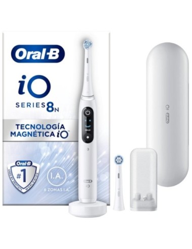 Cepillo Dental Oral-B iO Serie 8N/ Incluye 2 Recambios/ Blanco