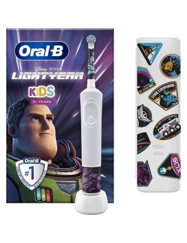 Cepillo Dental Oral-B Vitality Kids Lightyear/ Incluye Funda y 4 Pegatinas Temáticas