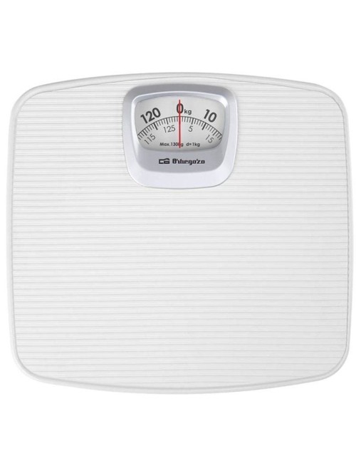 Báscula de Baño Orbegozo PB 2011/ Hasta 130kg/ Blanca