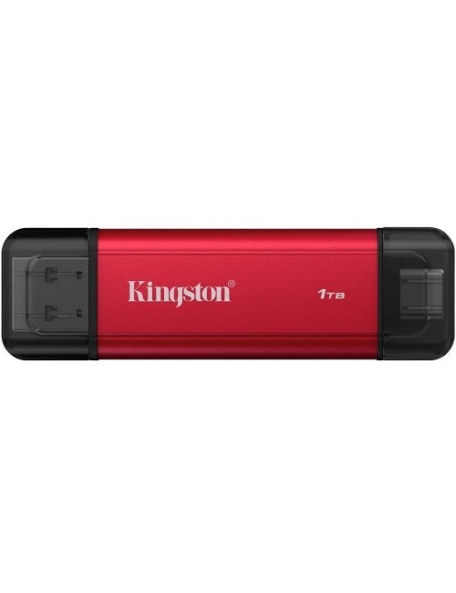 Disco Externo SSD Kingston Dual Portable SSD 1TB/ USB Tipo-C y USB 3.2/ Rojo