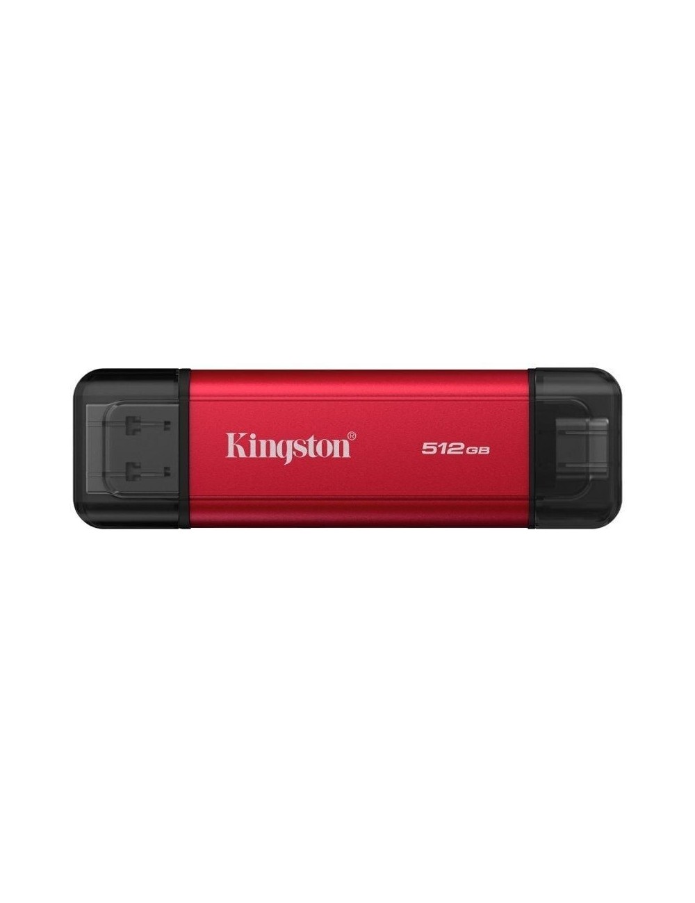 Disco Externo SSD Kingston Dual Portable SSD 512GB/ USB Tipo-C y USB 3.2/ Rojo