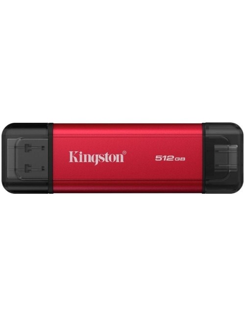 Disco Externo SSD Kingston Dual Portable SSD 512GB/ USB Tipo-C y USB 3.2/ Rojo