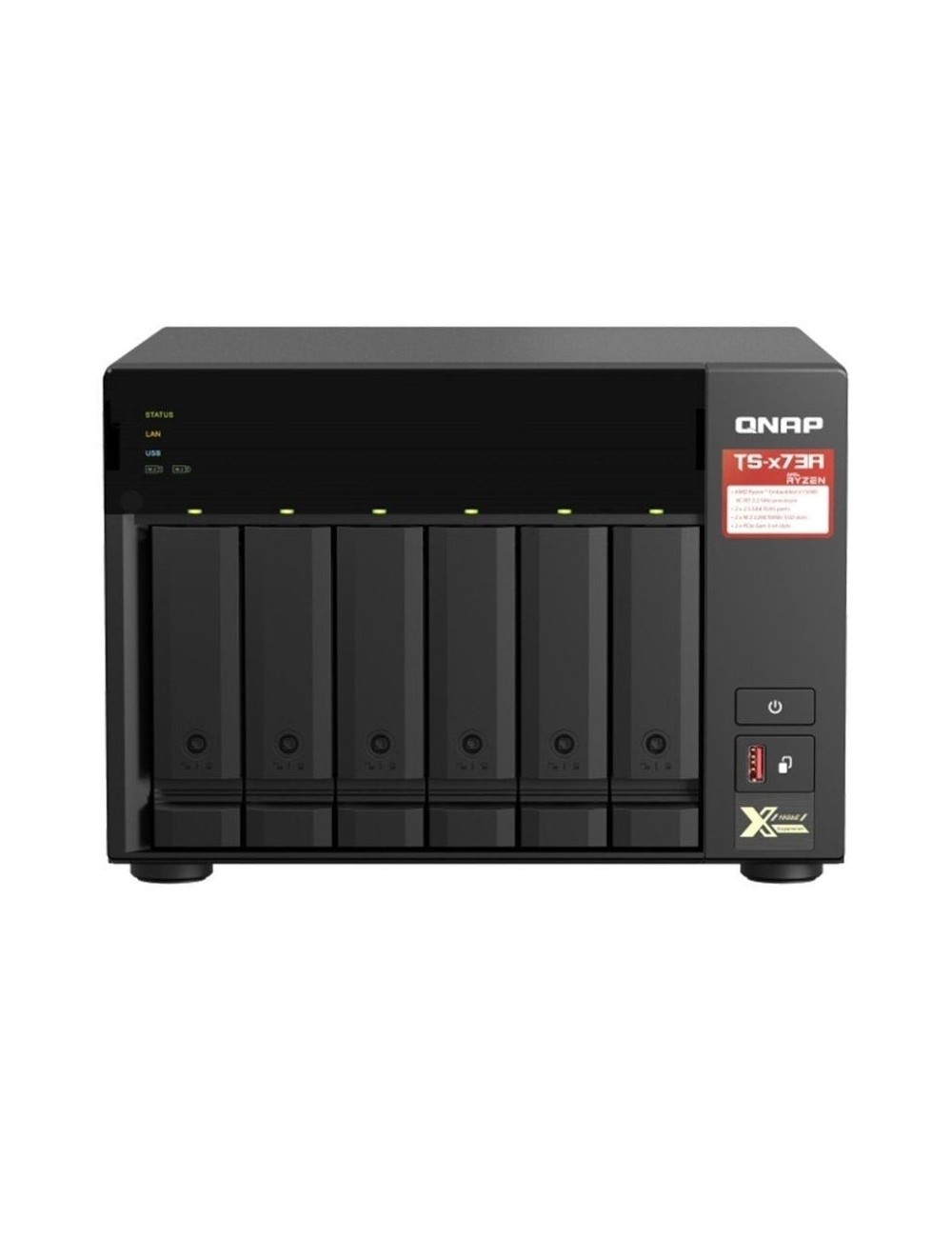 NAS QNAP TS-673A-8G/ 6 Bahías 3.5'- 2.5'/ 8GB DDR4/ Formato Torre
