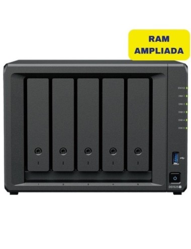 NAS Synology Diskstation DS1525+/ 5 Bahías 3.5'- 2.5'/ 16GB DDR4/ Formato Torre