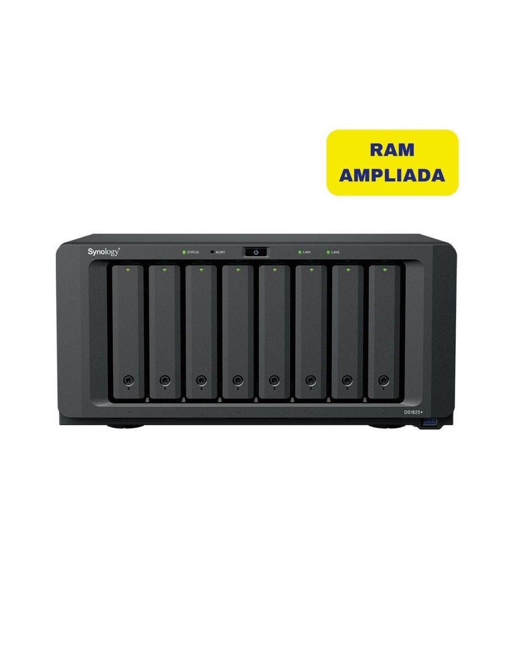 NAS Synology Diskstation DS1825+/ 8 Bahías 3.5'- 2.5'/ 16GB DDR4/ Formato Torre