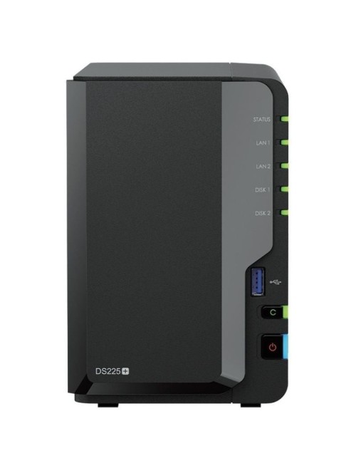 NAS Synology Diskstation DS225+/ 2 Bahías 3.5'- 2.5'/ 2GB DDR4/ Formato Torre