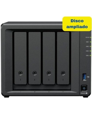 NAS Synology Diskstation DS425+/ 4 Bahías 3.5'- 2.5'/ 2GB DDR4/ 16TB/ Formato Torre