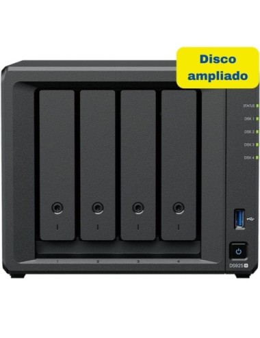 NAS Synology Diskstation DS925+/ 4 Bahías 3.5'- 2.5'/ 4GB DDR4/ 16TB/ Formato Torre