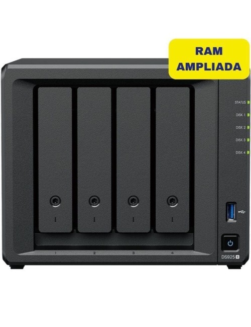 NAS Synology Diskstation DS925+/ 4 Bahías 3.5'- 2.5'/ 8GB DDR4/ Formato Torre