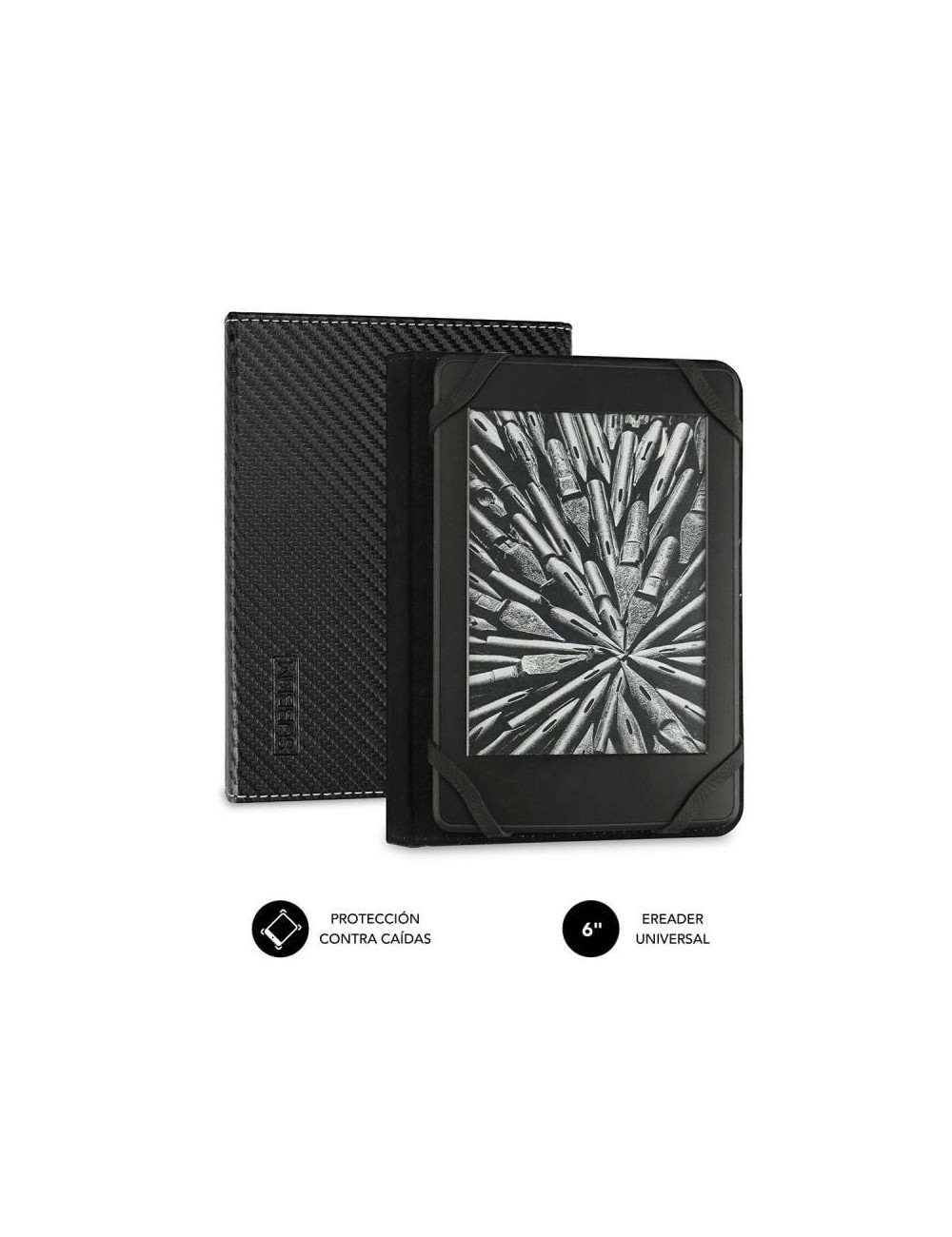 Funda para libro electrónico Subblim Clever Case/ Negra