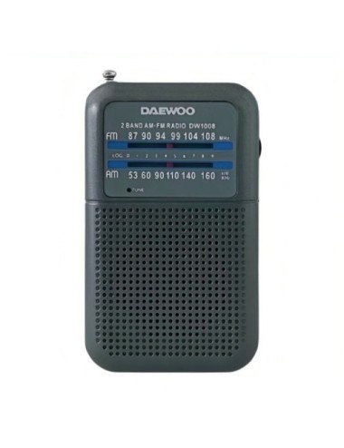 Radio Portátil Daewoo DW1008/ Gris