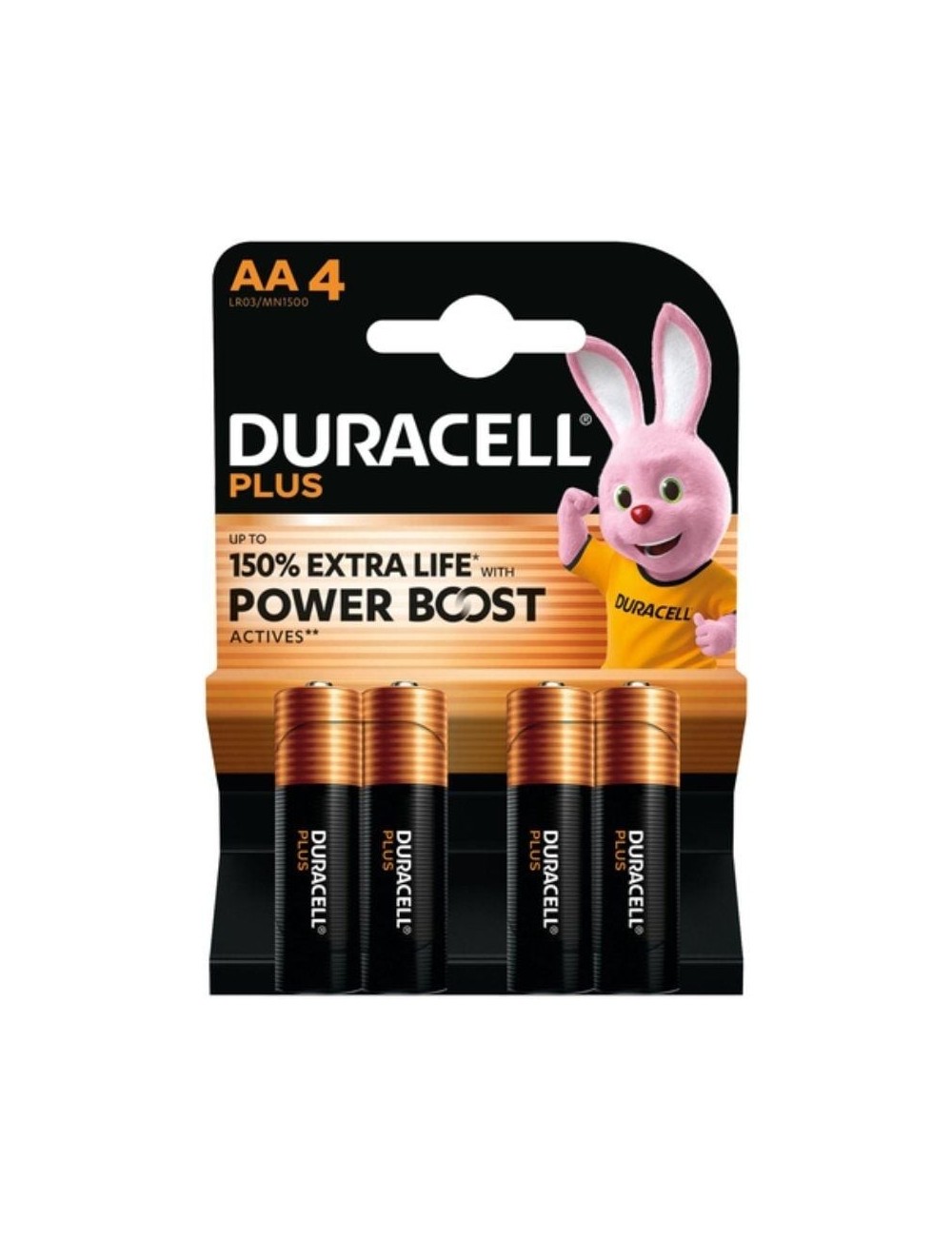 Pack de 4 Pilas AA Duracell Plus Power Boost DPBLR6B4/ 1.5V/ Alcalinas