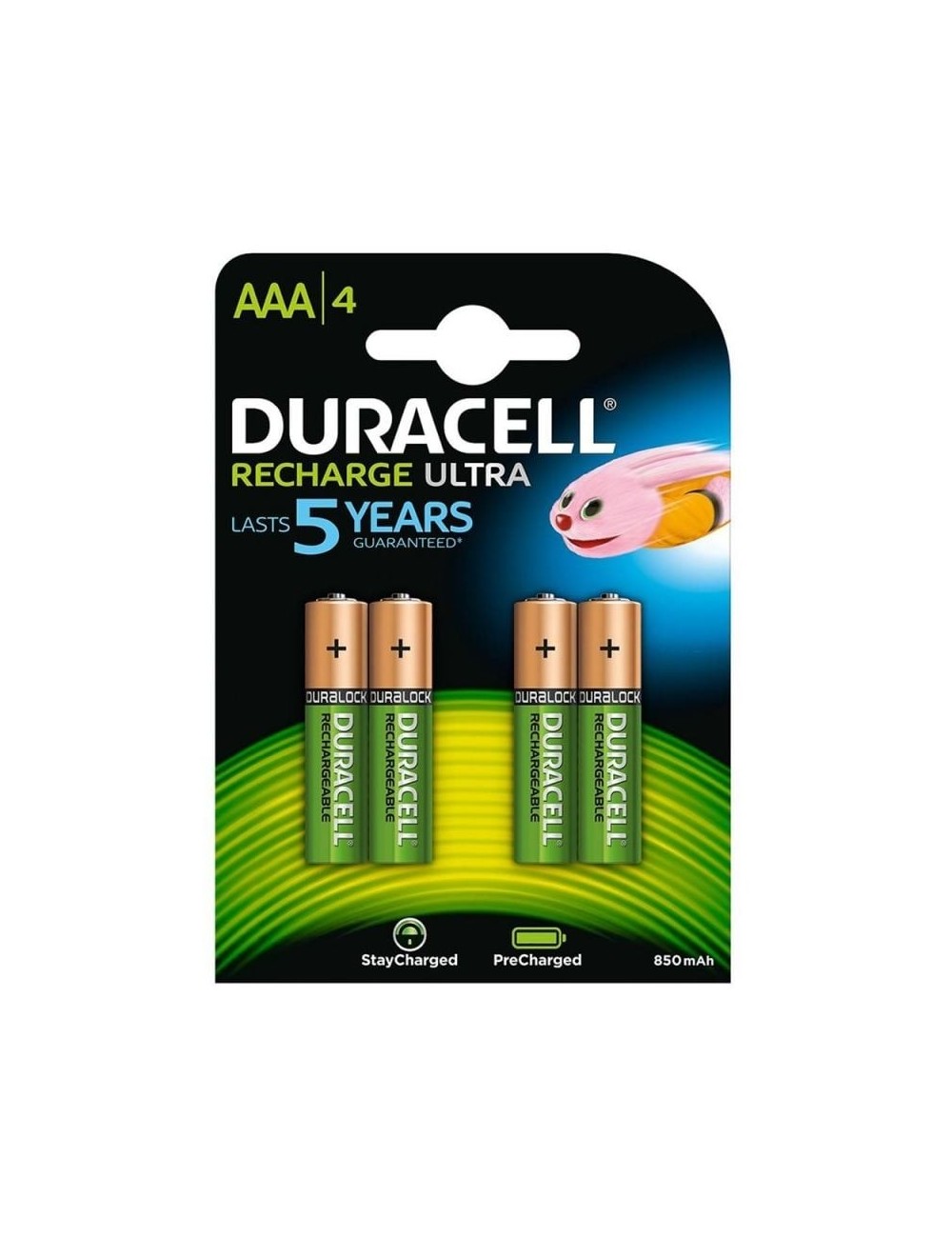 Pack de 4 Pilas AAA Duracell HR03-A/ 1.2V/ Recargables
