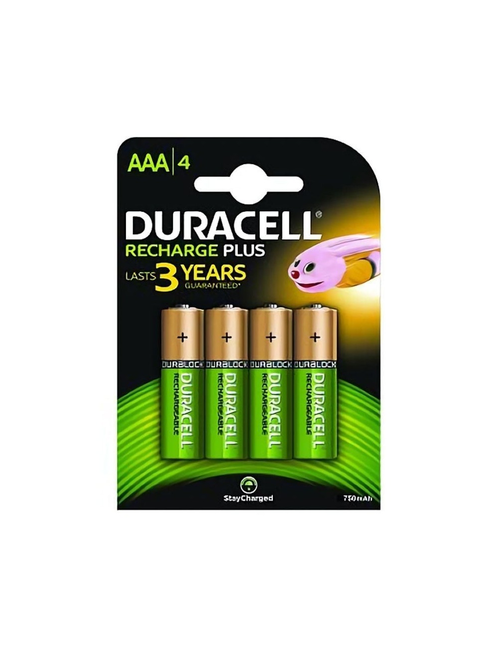 Pack de 4 Pilas AAA Duracell HR3-B/ 1.2V/ Recargables