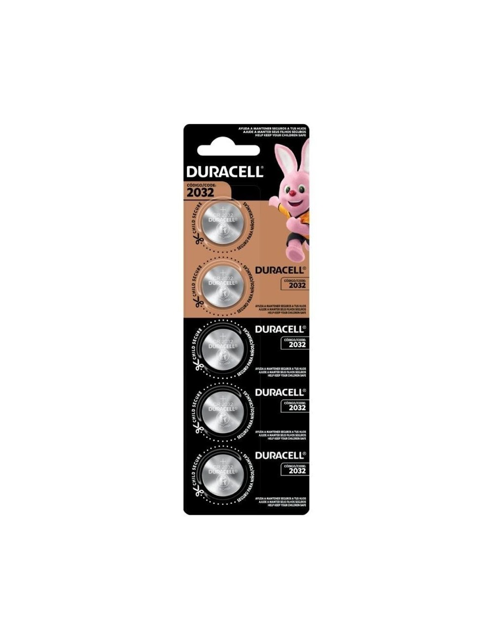 Pack de 5 Pilas de Botón Duracell DL2032B5/ 3V