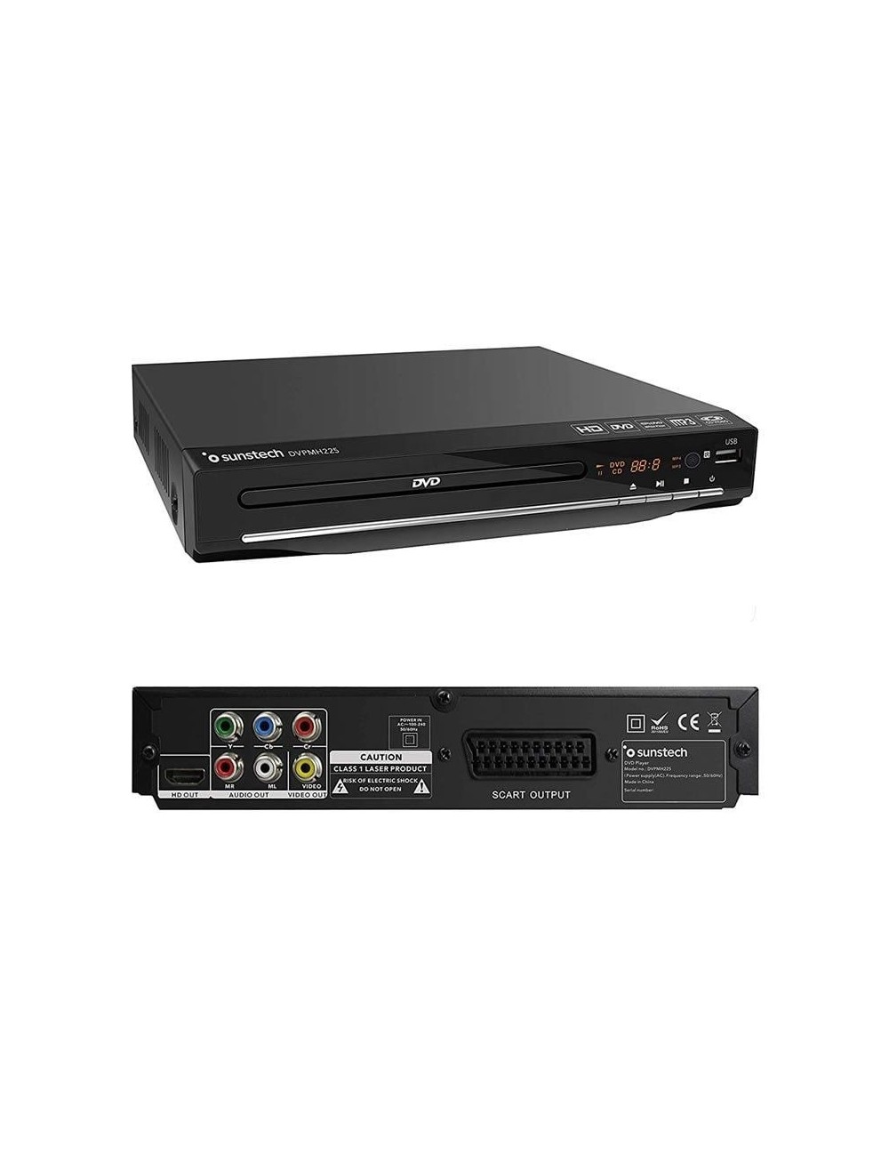 Reproductor DVD Sunstech DVPMH225BK