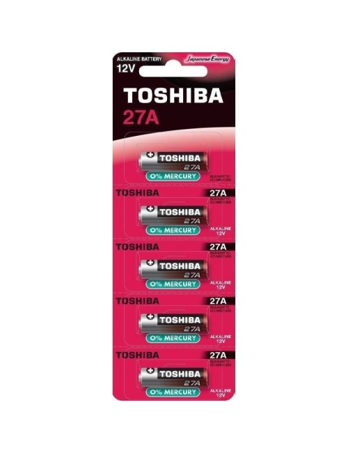 Pack de 5 Pilas 12V Toshiba 27A/ 12V/ Alcalinas