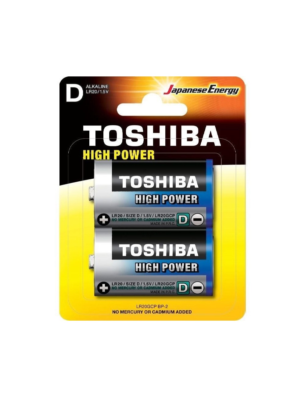Pack de 2 Pilas D 2 Toshiba LR20/ 1.5V/ Alcalinas