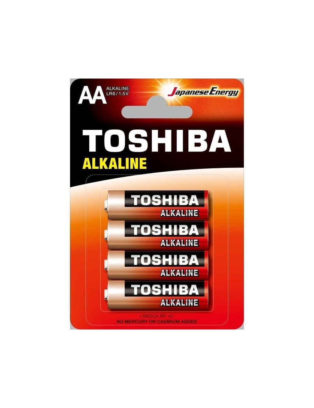 Pack de 4 Pilas AA Toshiba Alkaline LR6/ 1.5V/ Alcalinas