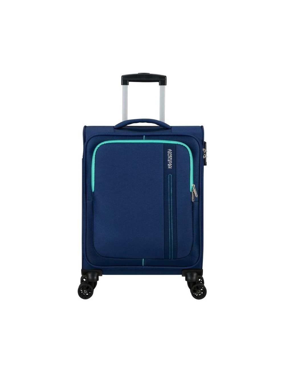 Maleta de Cabina American Tourister Sea Seeker Spinner 55cm/ 55x40x20cm/ 4 Ruedas/ Marino Combate