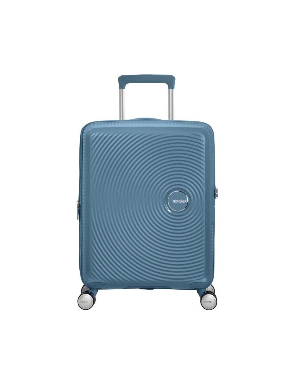 Maleta de Cabina American Tourister SoundBox Spinner 55cm/ 55x40x20cm/ 4 Ruedas/ Azul Piedra